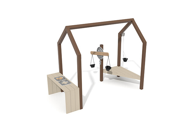 3D rendering af Sand play - sand construction site