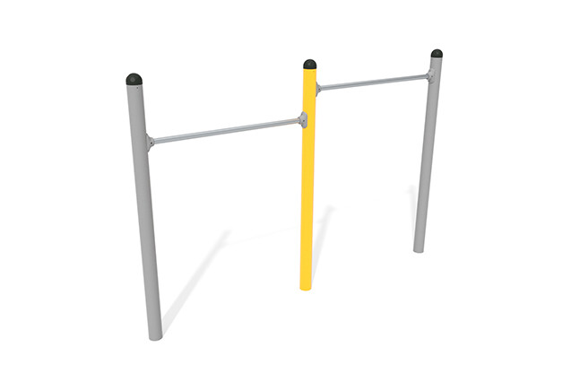 3D rendering af Obstacle course - Active double horizontal bar