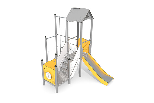 3D rendering af Play tower - Active tower platform climbing net