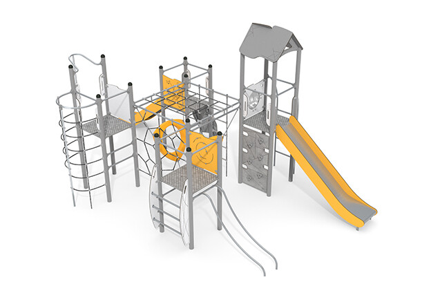 3D rendering af Play tower - Active quadruple tower climbing course