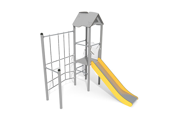 3D rendering af Play tower - Active single tower climbing net