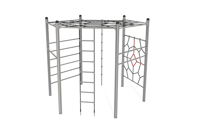 3D rendering af Climbing structure - hexagonal stainless steel