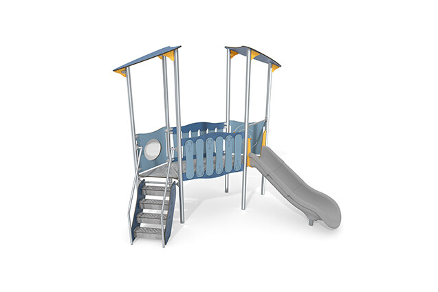 3D rendering af Play tower - Aquarius INOX double tower bridge