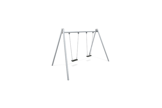 3D rendering af Swing - Aquarius 2 seats stainless steel