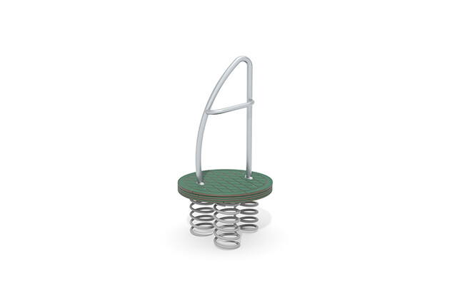 3D rendering af Seesaw – spring seesaw with safety bar green