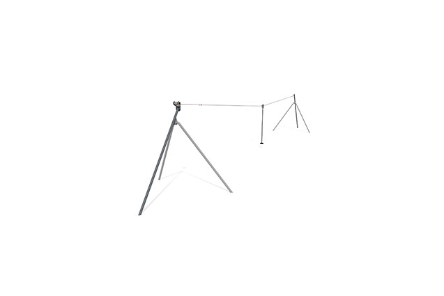 3D rendering af Zip wire - single steel 25.1 m hilltop