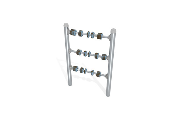 3D rendering af Activity board - sensory and learning panel blue