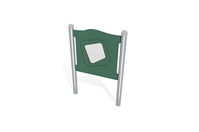 3D rendering af Activity board - panel with mirror green