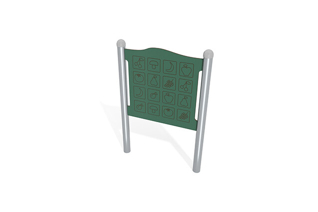 3D rendering af Activity board - find the matching pair green