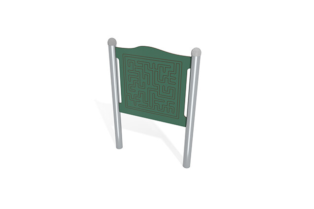 3D rendering af Activity board - labyrinth illustration green