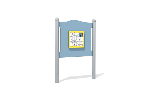 3D rendering af Activity board - sliding puzzle blue