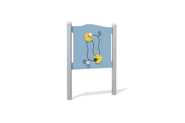 3D rendering af Activity board - cat and mouse game blue