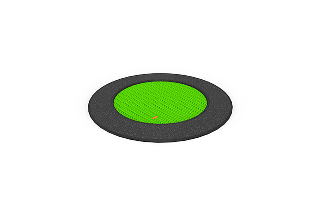 3D rendering af Trampoline - round Ø190 cm green