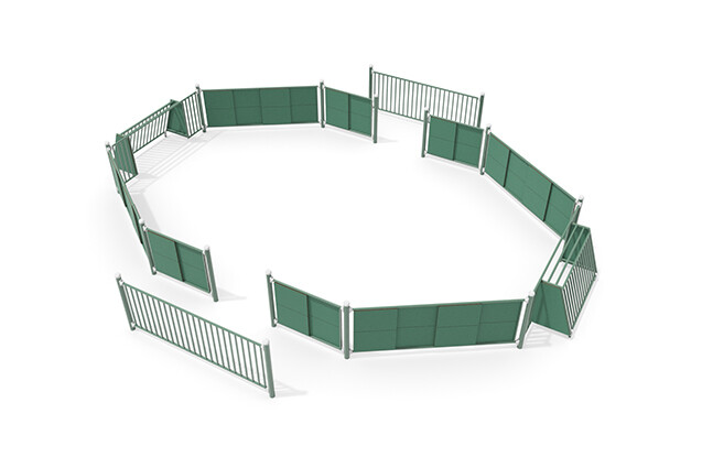 3D rendering af Multi-sport court - Sport Arena 4, 8.97 x 7.54 m green