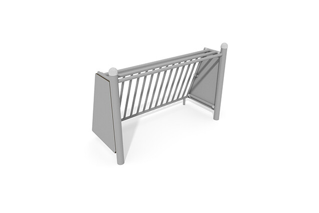 3D rendering af Football goal - Sport Arena goal for football grey