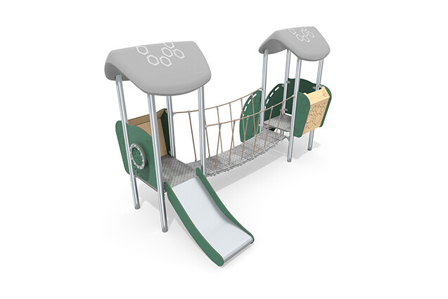 3D rendering af Play tower - Mini double tower suspension bridge