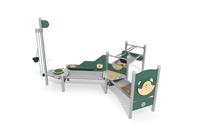 3D rendering af Sandpit - Mini large sand play system with three basins