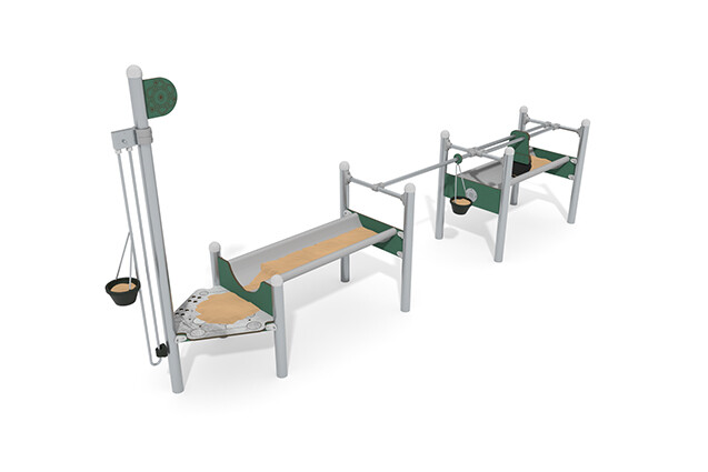 3D rendering af Sandpit - Mini sand play system with sand hoist