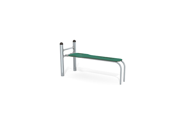 3D rendering af Fitness - Street Workout Inox flat bench green