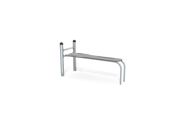 3D rendering af Fitness - Street Workout Inox weight bench straight grey