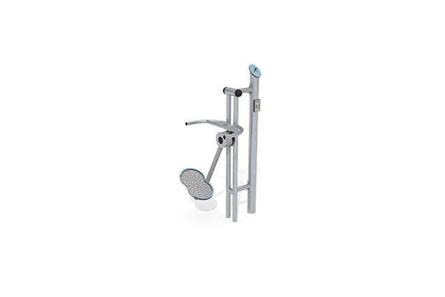 3D rendering af Fitness - Outdoor Inox air skier blue
