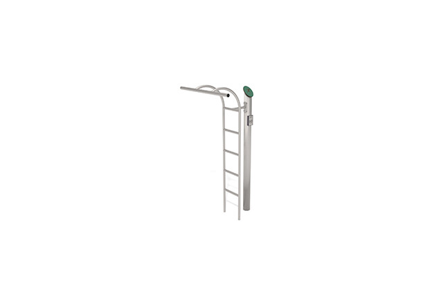 3D rendering af Fitness - Outdoor Inox pull-up ladder green