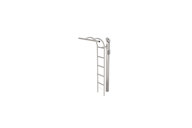 3D rendering af Fitness - Outdoor Inox pull-up ladder grey