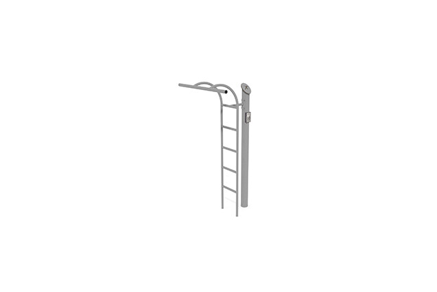 3D rendering af Fitness - Outdoor pull-up ladder grey