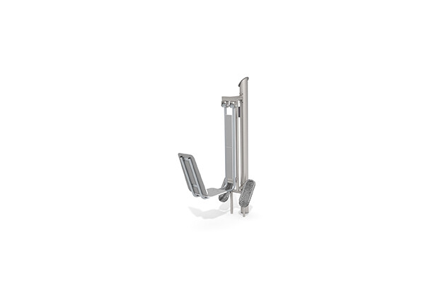 3D rendering af Fitness - Outdoor Inox leg press grey