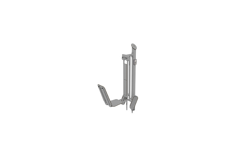 3D rendering af Fitness - Outdoor leg press grey