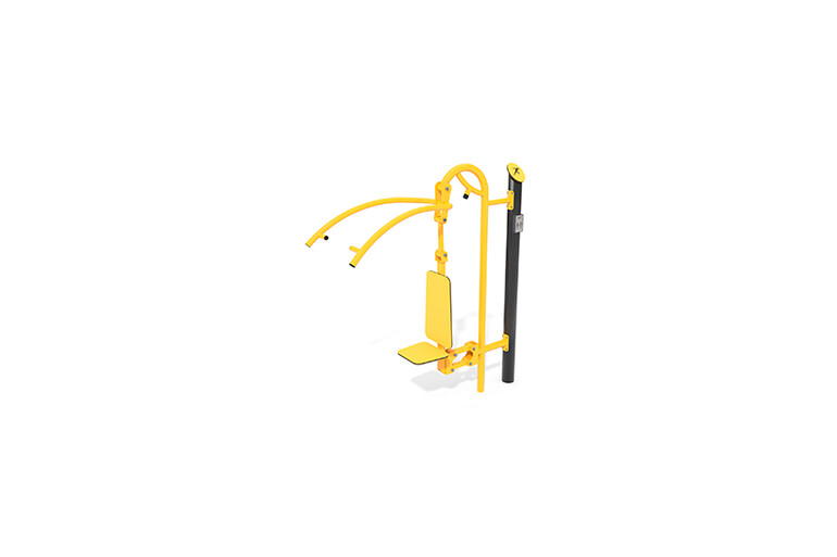 3D rendering af Fitness - Outdoor lat pulldown yellow