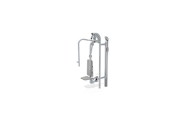 3D rendering af Fitness - Outdoor Inox chest press grey