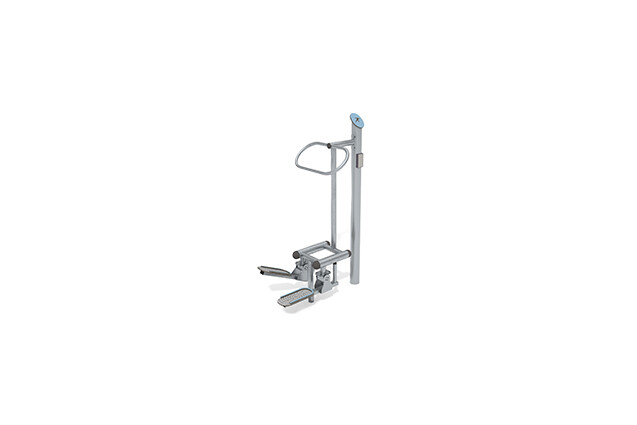3D rendering af Fitness - Outdoor Inox stepper blue