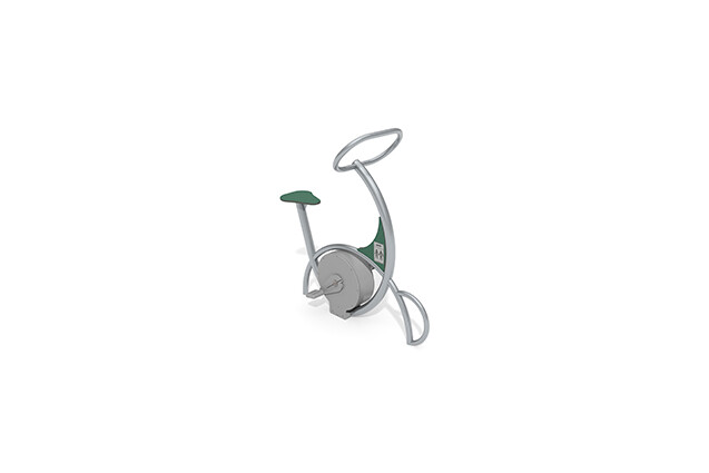 3D rendering af Fitness - Outdoor Inox exercise bike green