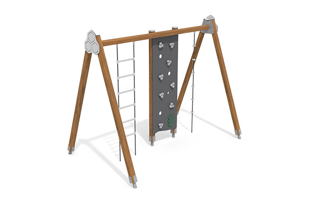 3D rendering af Climbing structure - ECO climbing frame