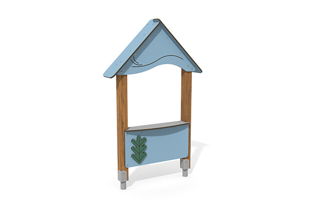 3D rendering af Playhouse - ECO facade with counter blue