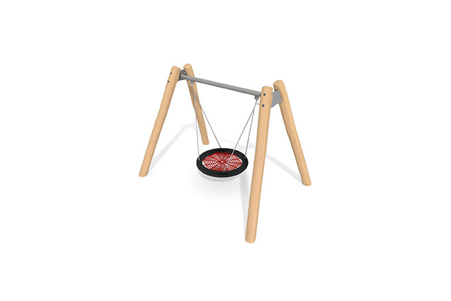 3D rendering af Swing - bird's nest Ø120 cm robinia