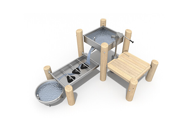 3D rendering af Water play - robinia water play system S
