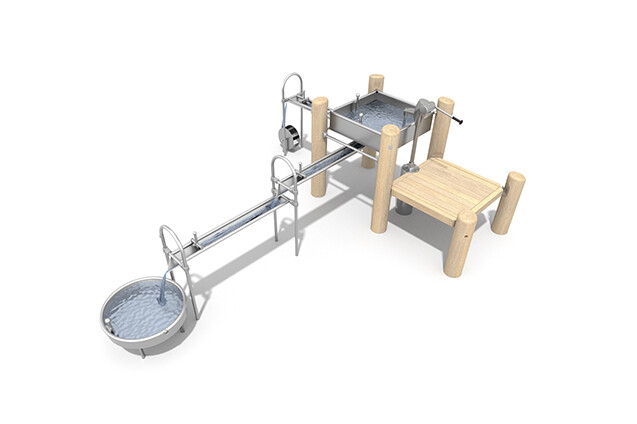 3D rendering af Water play - robinia water play system M
