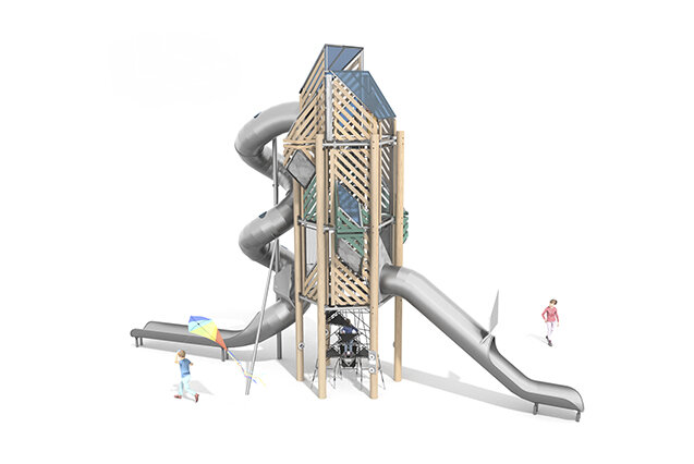 3D rendering af Play tower - Mega Robinie 1