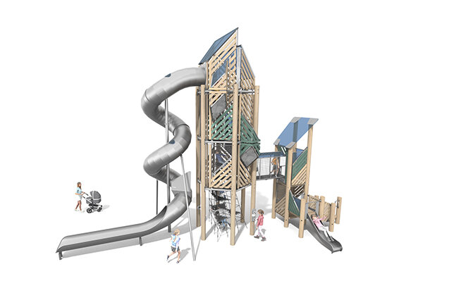 3D rendering af Play tower - Mega Robinie 3