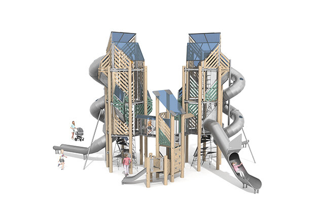 3D rendering af Play tower - Mega Robinie 4