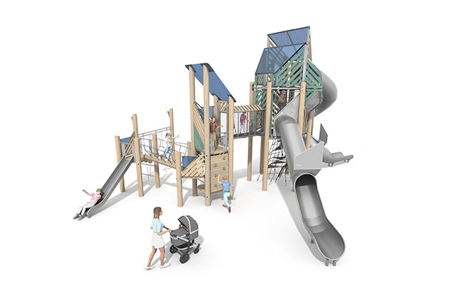 3D rendering af Play tower - Mega Robinie 5
