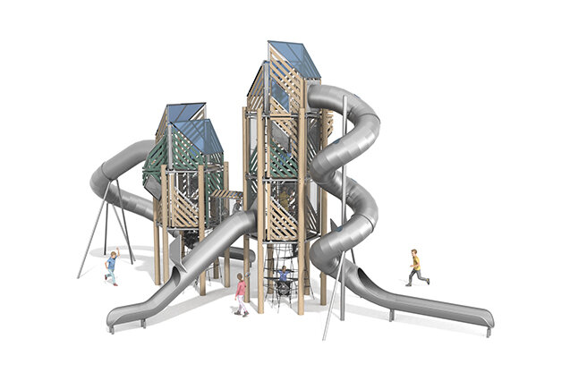 3D rendering af Play tower - Mega Robinie 6