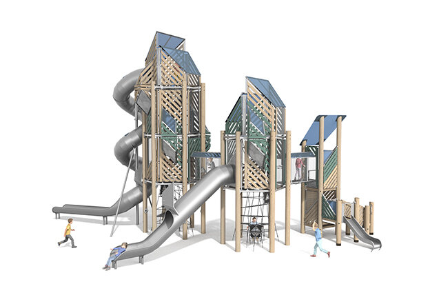 3D rendering af Play tower - Mega Robinie 7