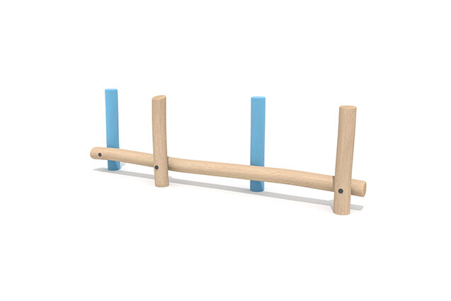 3D rendering af Obstacle course - Robinia Scandic low balance beam