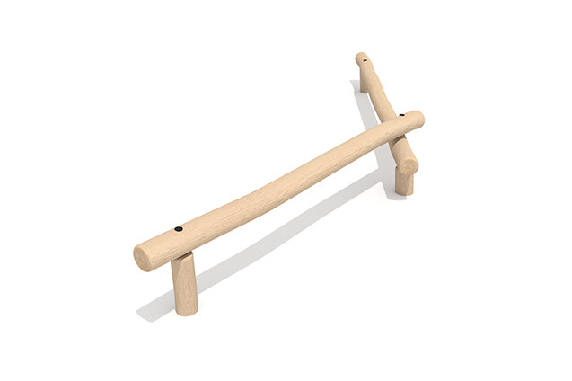 3D rendering af Obstacle course - Robinia Scandic two balance beams