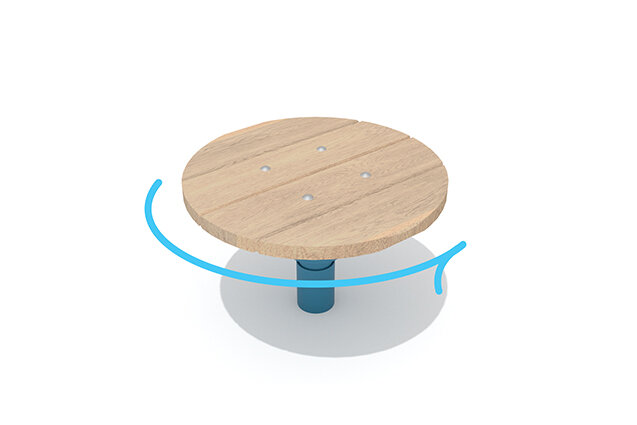 3D rendering af Carousel - Robinia Scandic small spinning disc for one child