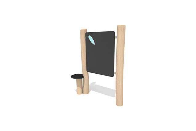 3D rendering af Robinia Scandic blackboard with side table