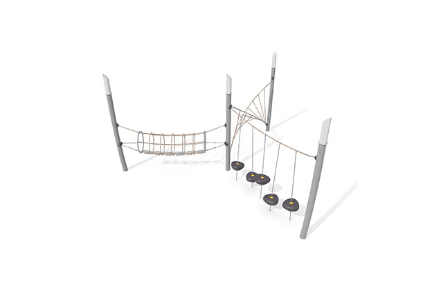 3D rendering af Obstacle course - Acrobat obstacle course 2 grey/beige